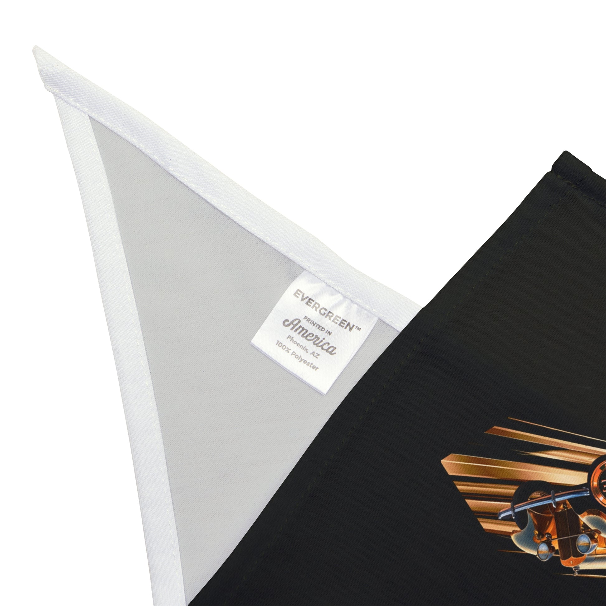 Bronze Vintage Car Cruisin' 4 Epilepsy Pet Bandana, Black