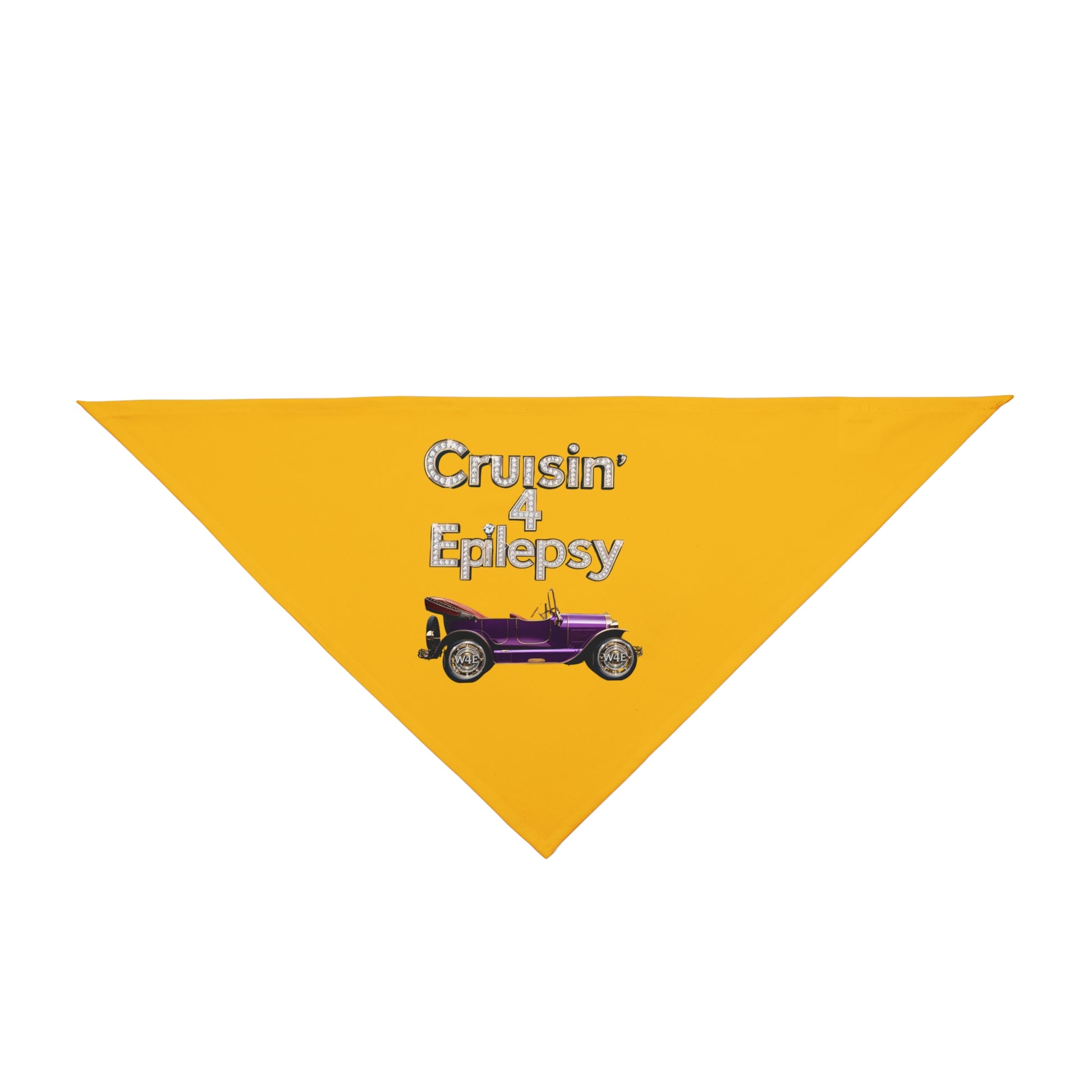 Bling Cruisin' 4 Epilepsy Pet Bandana, Yellow