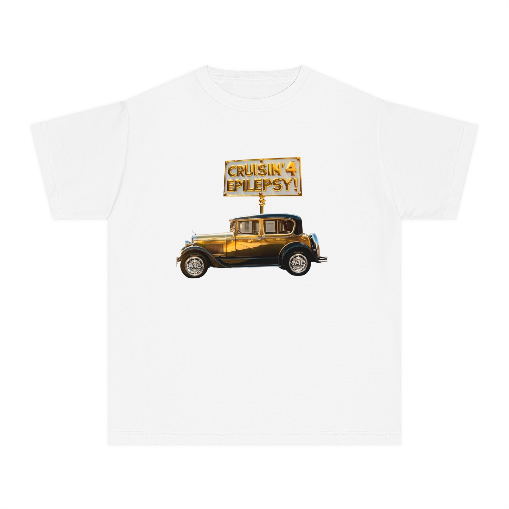 Unisex Gold Vintage Car Cruisin' Tee for Youth Shirt