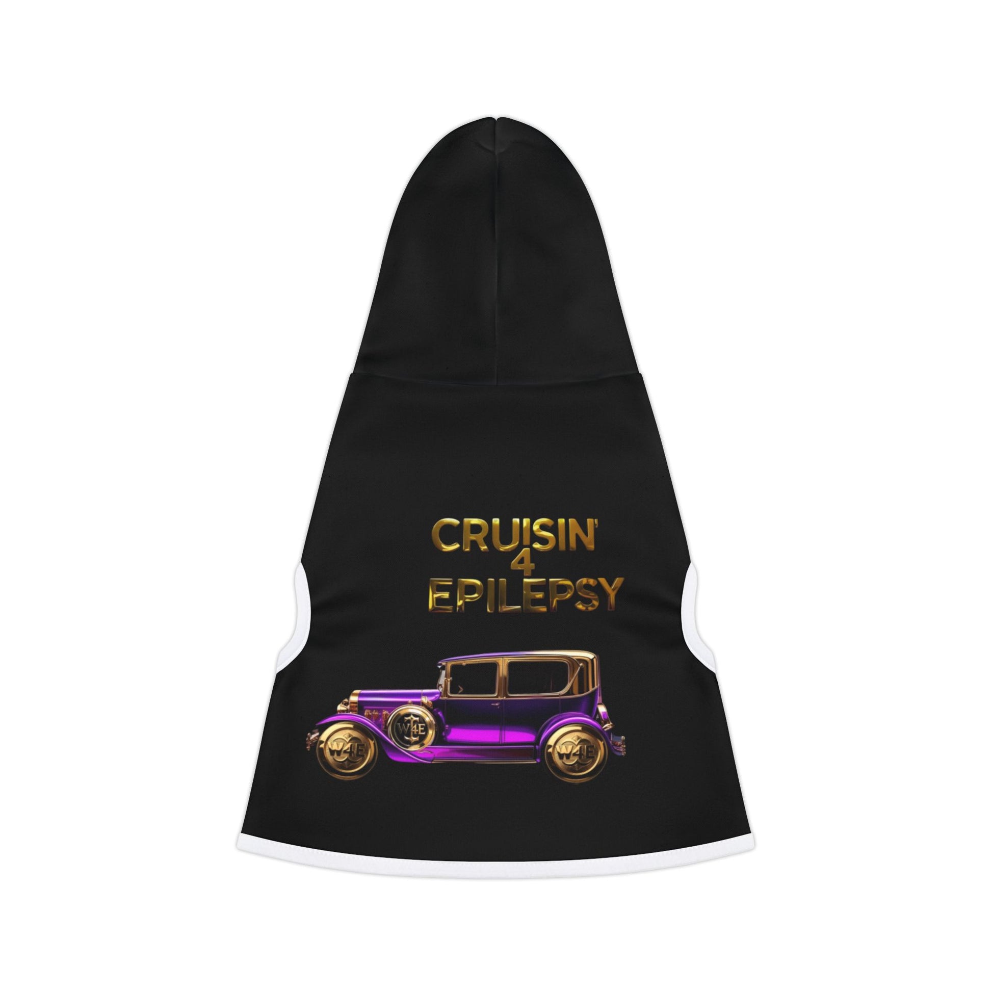 Purple Vintage Car Cruisin’ 4 Epilepsy Pet Hoodie, Black