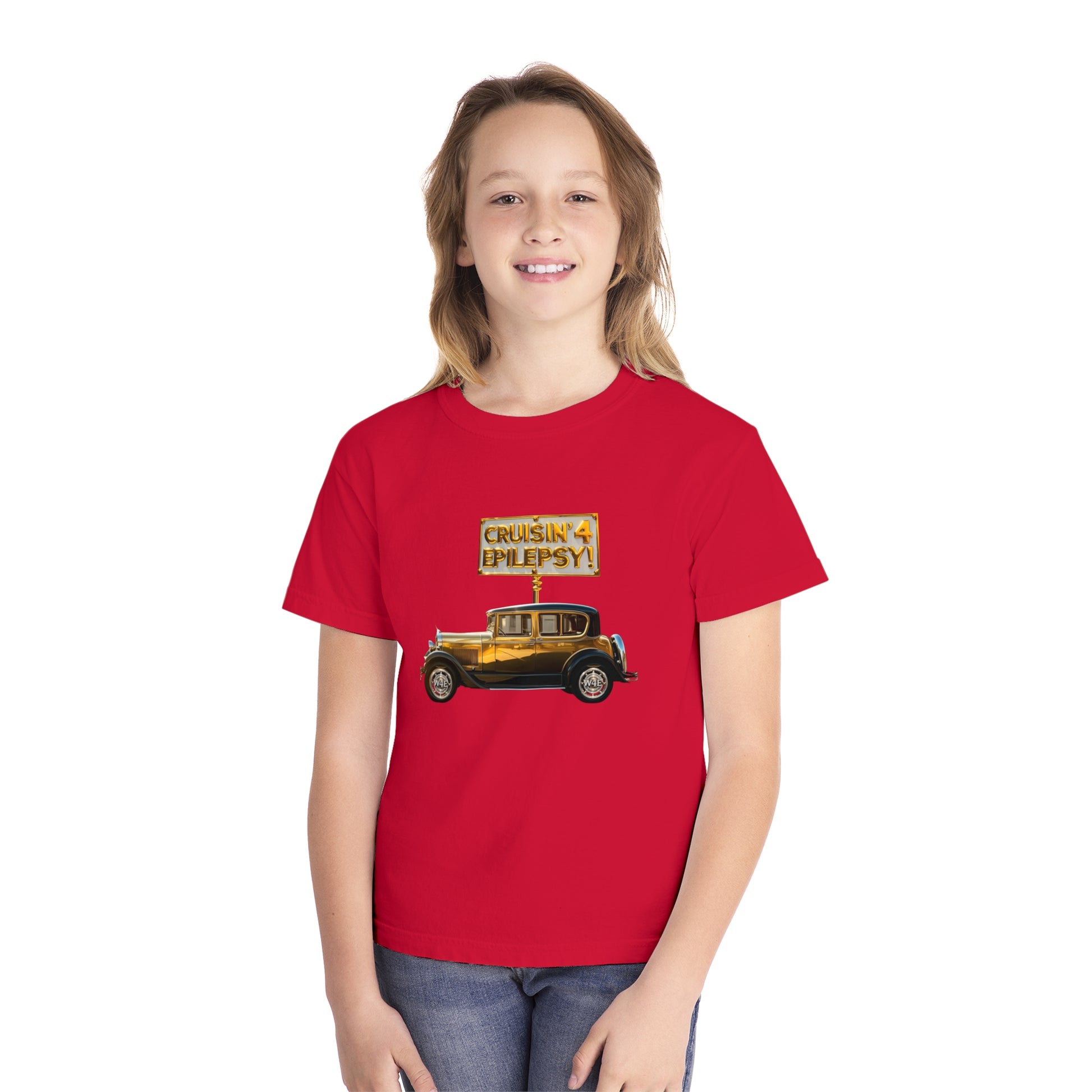 Unisex Gold Vintage Car Cruisin' Tee for Youth Shirt