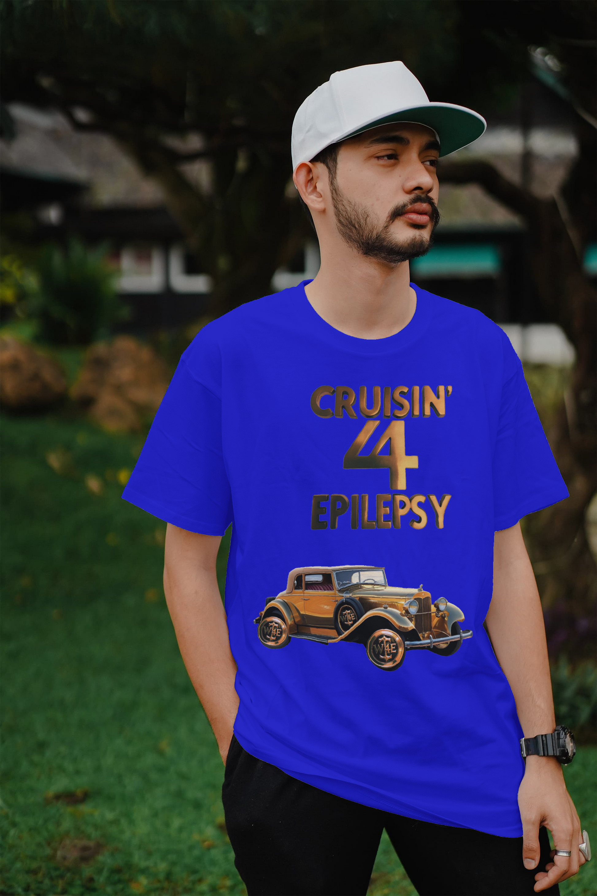 Men’s Bronze Vintage Car Cruisin 4 Epilepsy T shirt STYLE A