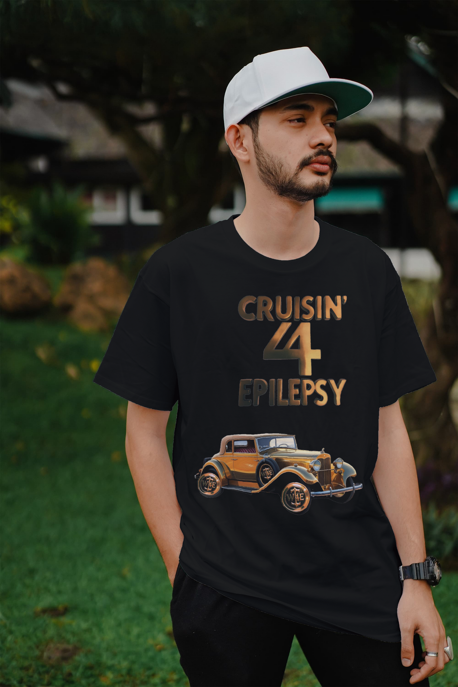 Men’s Bronze Vintage Car Cruisin 4 Epilepsy T shirt STYLE A
